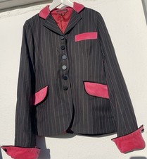 Rare le beau cheval black pinstripe jacket 30/32 Show Competition Showing Inhand