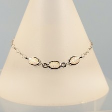 Opal Gemstone Silver Bracelet
