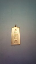 9ct Gold Double Sided Ingot Pendant.