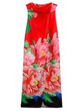 ZARA Red Green Pink Midi Maxi