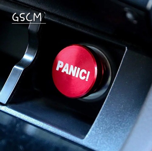 Panic button red metal - panic,