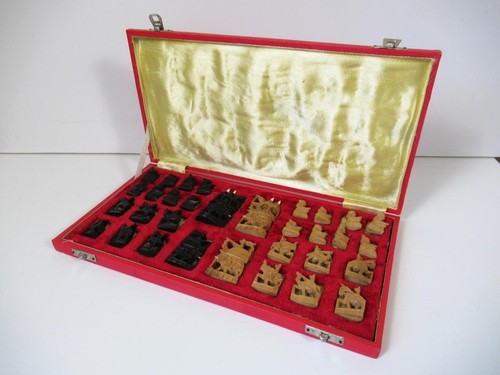 Vintage chess set indian - vintage,