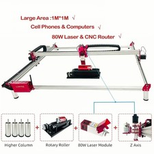 1M*1M Working Area 10W Output Power Laser CNC Router Laser Cutting Machine