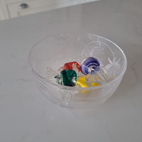 Vintage hand blown glass sweet - glass,