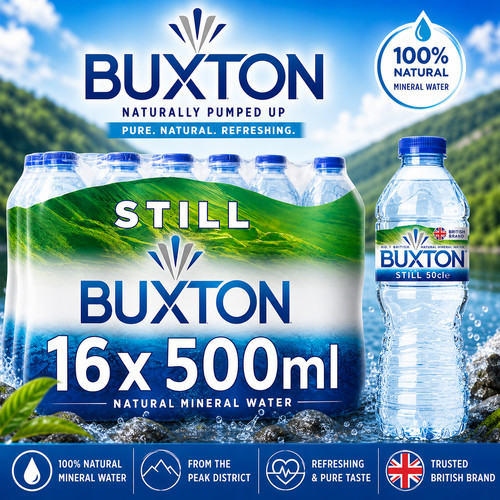 Buxton natural water 500ml - buxton,