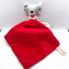 Raccoon red comforter blankie doudou babies plush soft toy