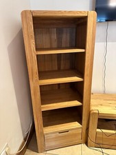 Oak Furnitureland Natural Solid Oak Tall Bookcase