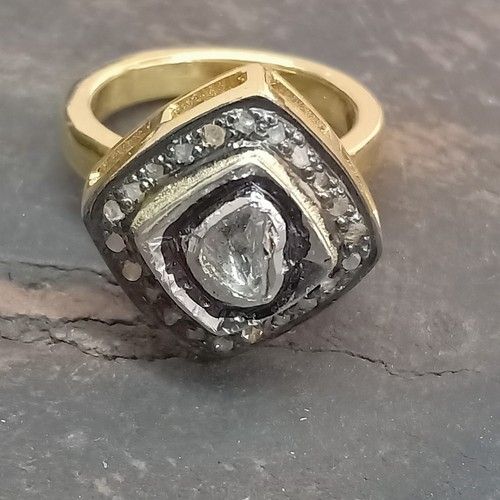 Polki diamond cocktail ring - polki,