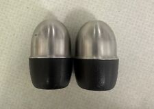 Vintage leather effect 1970s salt and pepper shakers 