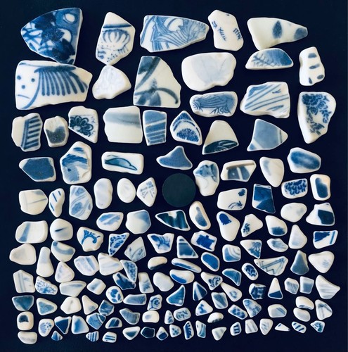Sea glass pottery from japan - sea,