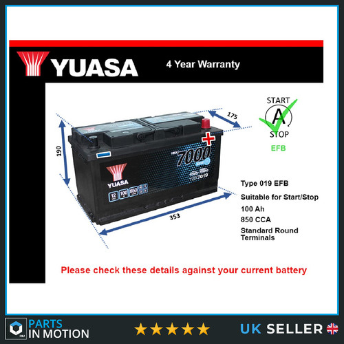 Efb car battery fits - efb,