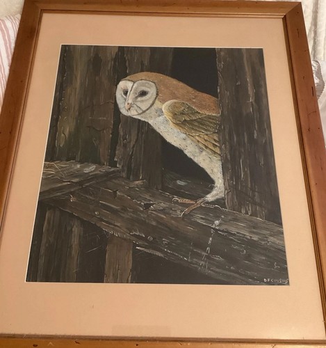 Coulson signed framed barn - f,