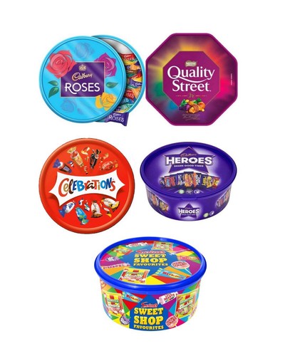 Christmas chocolate tubs 1 - christmas,