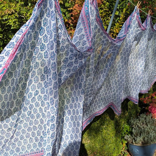 Vintage cotton boho style sari - boho,