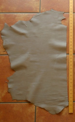 Grey beige taupe leather - leather, hide