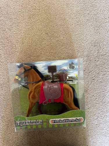 Flocked horse set - horse, 1