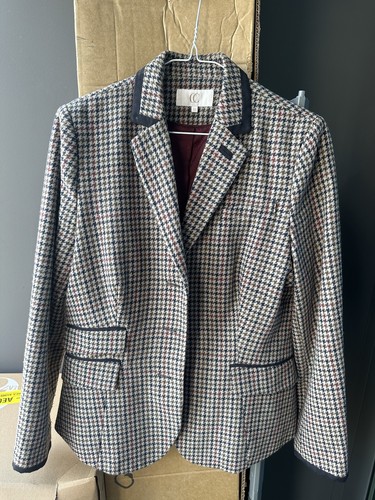 Tweed suede collar tailored - suede,
