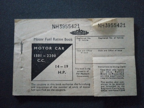 Motor fuel ration book - motor,
