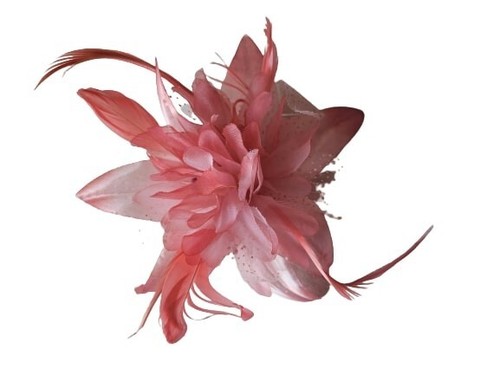 New pink flower feather - feather, fabric