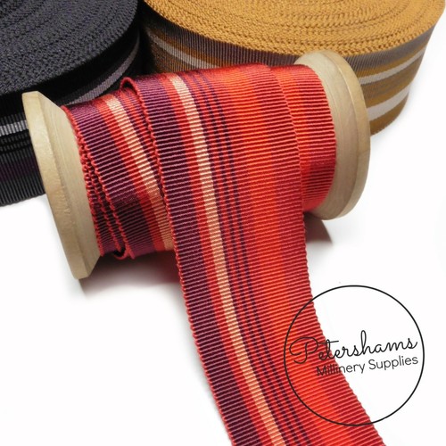 40mm mixed stripe millinery - 40mm,