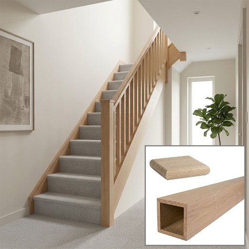 Oak newel post cladding kit - oak,
