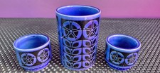 3 x Vintage Hornsea Gourmet Egg Cups & Storage Jar Cannister No Lid