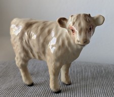 Beswick 3" Charolais Calf model - Gloss finish