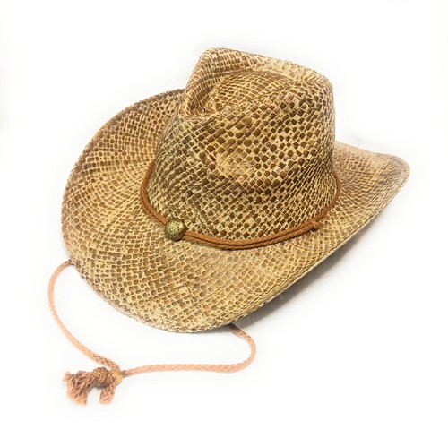 Real straw mens snake cowboy - real,