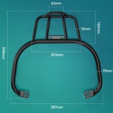 Sloped Rear Rack Carrier Pannier Black For Vespa GTS250 GTS300 GTV300 08-2022 U8