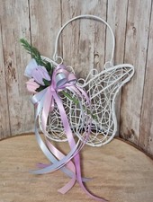 Flower girl bag, white butterfly bag. custom made in variety of colours