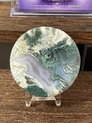 Moss agate sphere - moss,