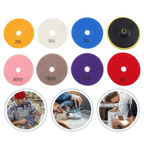 Pcs stone polishing pads - 8,