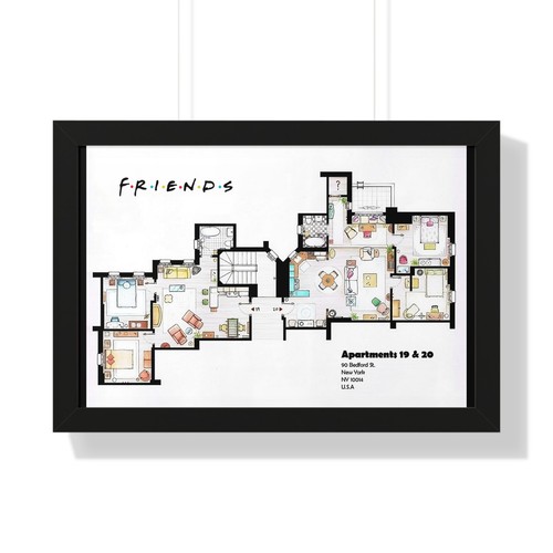 Friends apartment poster - friends,