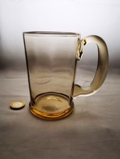 Antique blown glass amber - blown,
