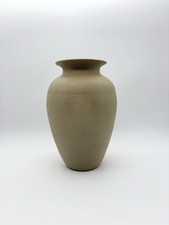 Vintage Hillstonia Studio Pottery Beige Stoneware Vase 24cm