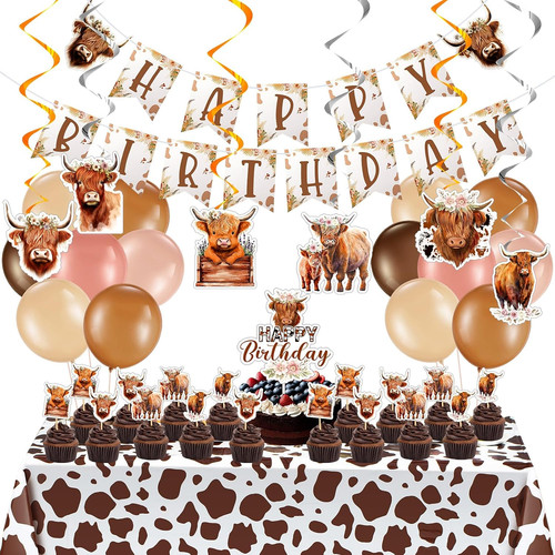 Highland cow birthday party - highland,