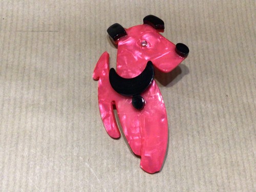 Lea stein style brooch pink - brooch,