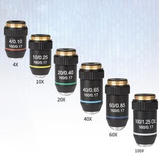 Oil Immersion 195 Objective Lens for For biological Microscope 4X 20X 100X
