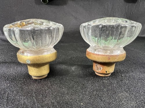 Vintage clear faceted glass - clear,