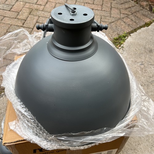 Industrial matt grey pendant - industrial,