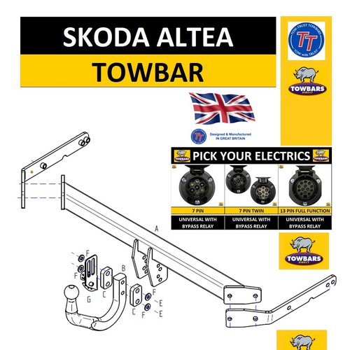 Swan neck towbar - for, seat