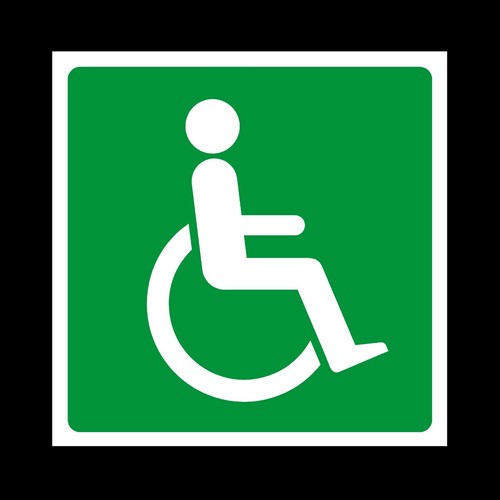 Disabled symbol rigid - disabled, plastic