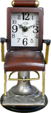 Barber's Chair Novelty Desk Clock | Brown | Hairdressers Gift