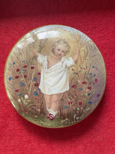Prattware pot lid summer - lid,