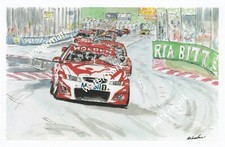print watercolour painting v8 supercars series racing motorsport touring cars