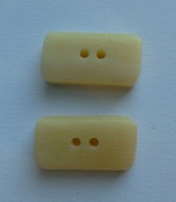 2 Handmade Bone Buttons, 18mm