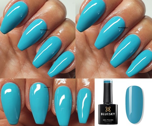Bluesky gel nail polish - bluesky, blue