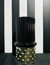 ? Tkmaxx gothic Large Glass Decorative Black Gold Ribbed Studded Flower Vase