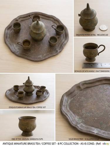Vintage miniature brass - brass, tea