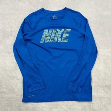Nike T-Shirt long sleeve gym sports top with logo Men's XL